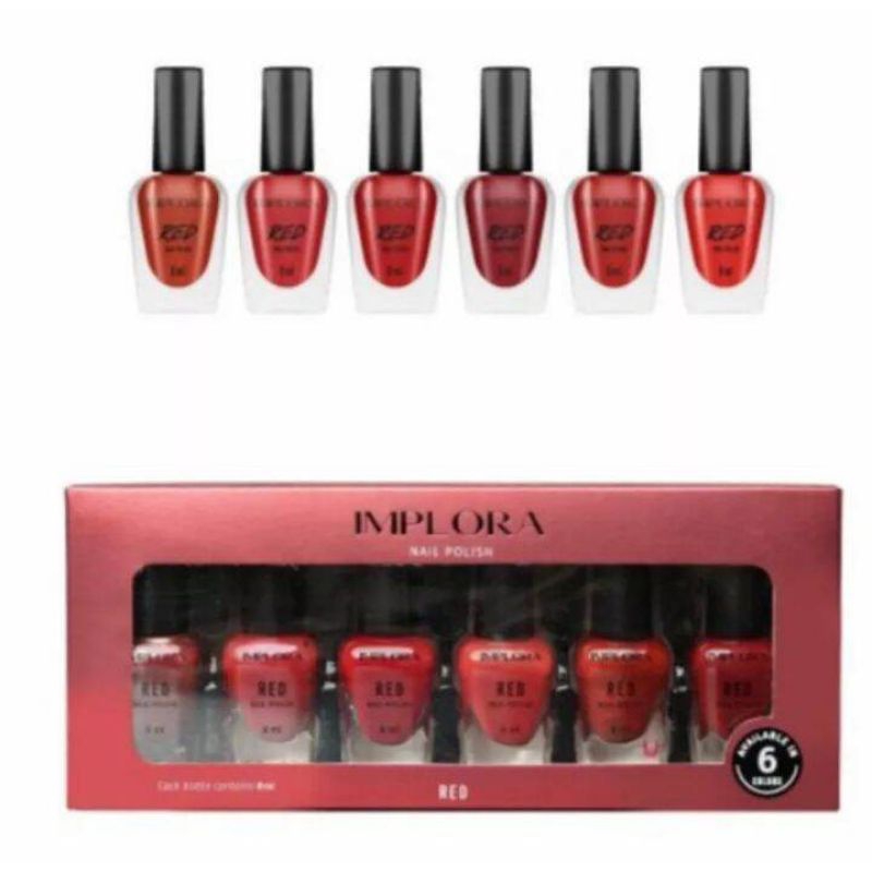 Kutek Merah Implora ECER RANDOM, Implora Red Nail Polish, KutekWarna, Kutek Implora BPOM