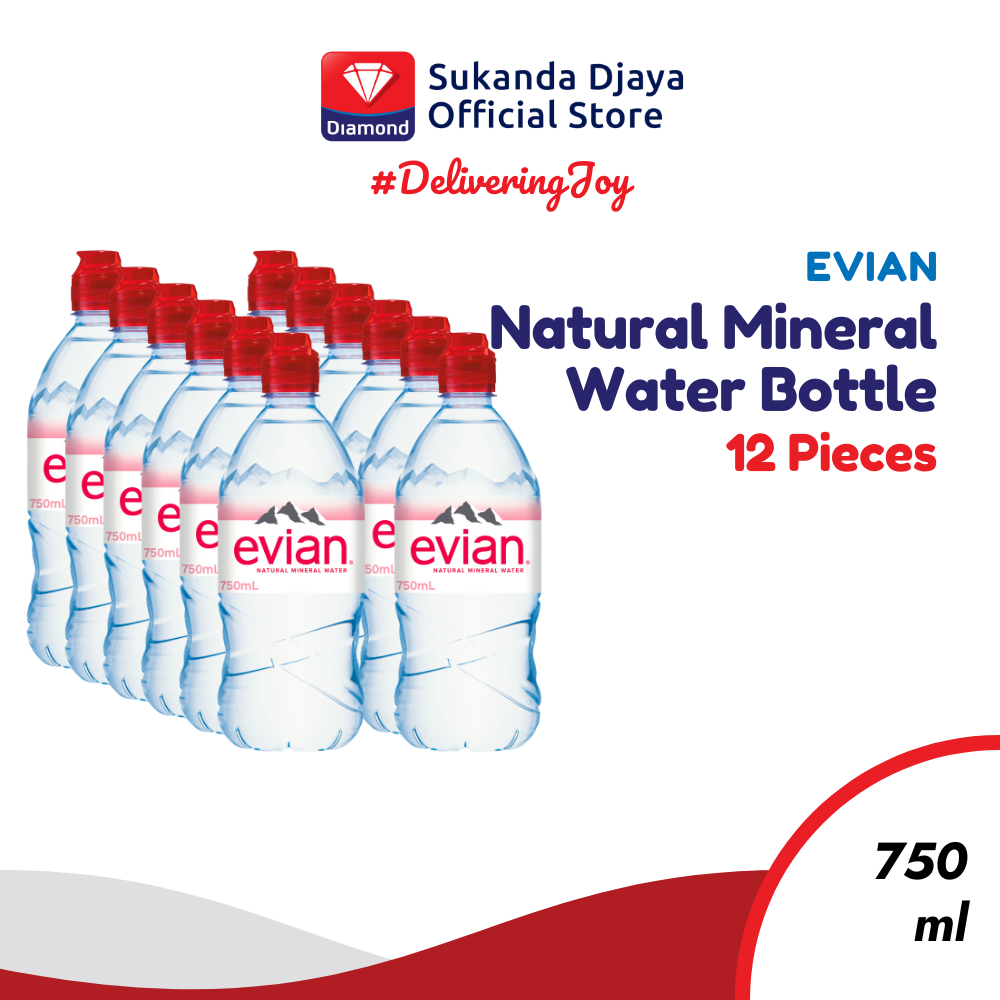 Evian Natural Mineral Water PET 750 Ml - 1 Karton