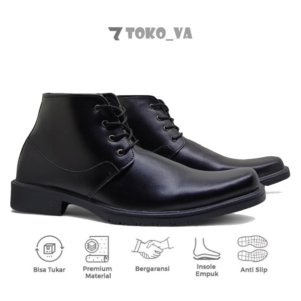 Sepatu Pria Kulit Pdh ORIGINAL Boots Ukuran Jumbo Besar | No 43 44 45 46 47 48 | Sepatu Boot Ukuran 