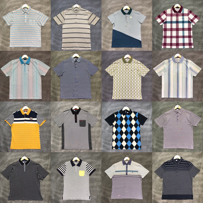 Tshirt Polo/ Kaos Kerah Salur Casual Branded BeanPole Salur DLL