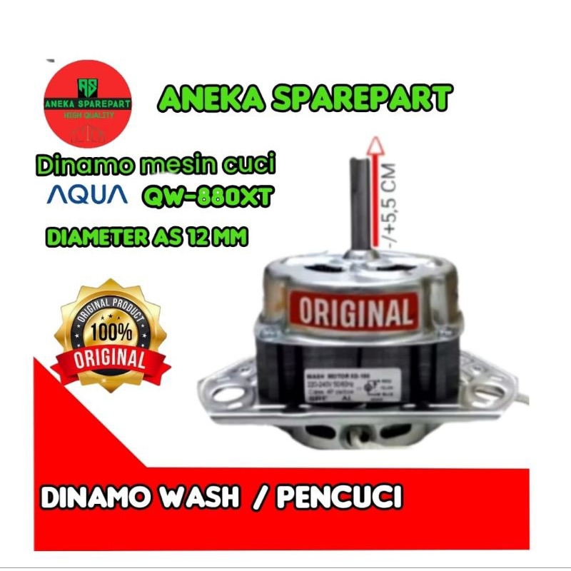 Dinamo Wash QW-880XT pencuci mesin cuci Aqua qw 880xt diameter as 12