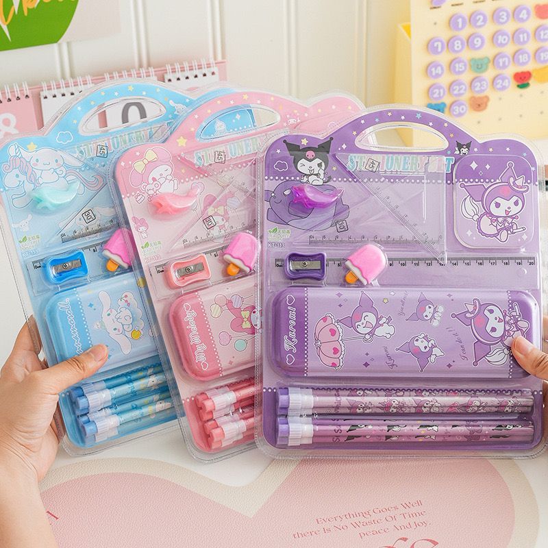 

Set Alat Tulis Sanrio 14 In 1 - Alat Tulis Sanrio Kuromi/melody - Cinnamoroll
