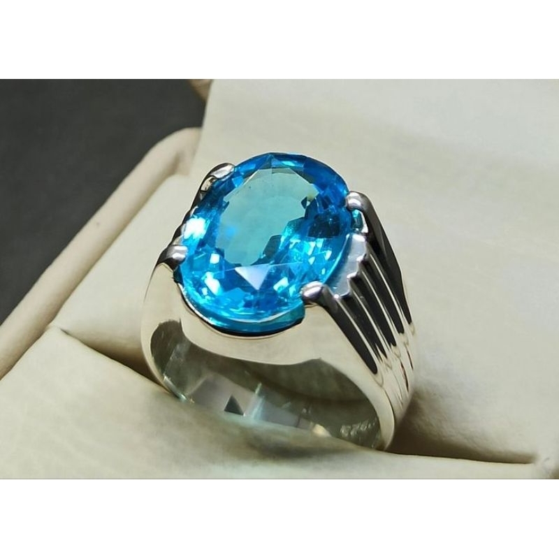 [Lapis Emas asli 24K] Cincin emban Batu mulia mewah elegant/cincin batu/cincin Custome/cincin batu m