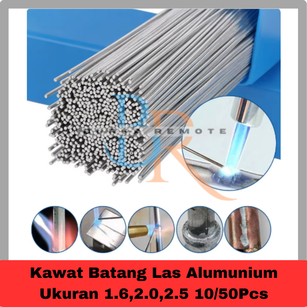 Kawat Batang Las Alumunium Ukuran 1.6,2.0,2.5 10/50Pcs Alat Batang Las Solder Timah