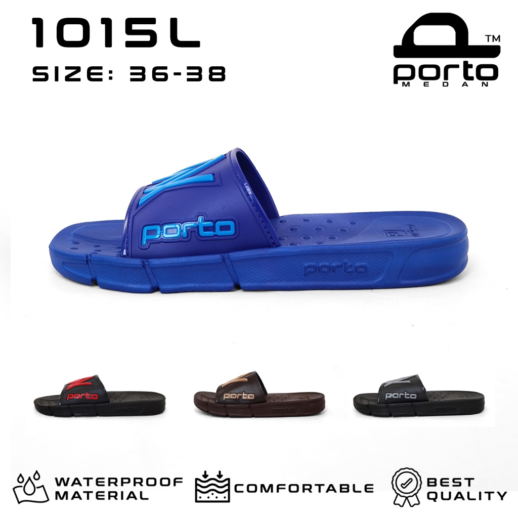 Porto 1015 Sandal Pria Alan Walker Selop Slide Slip On Karet Kasual