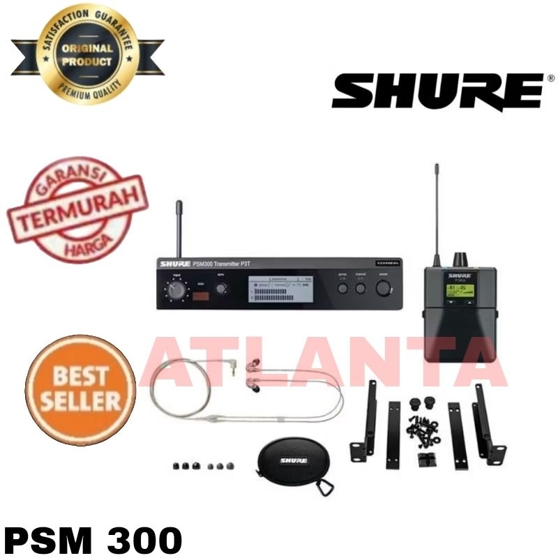 Microphone Wireless Ear Monitor Shure PSM 300 Original Shure PSM300 Garansi Resmi