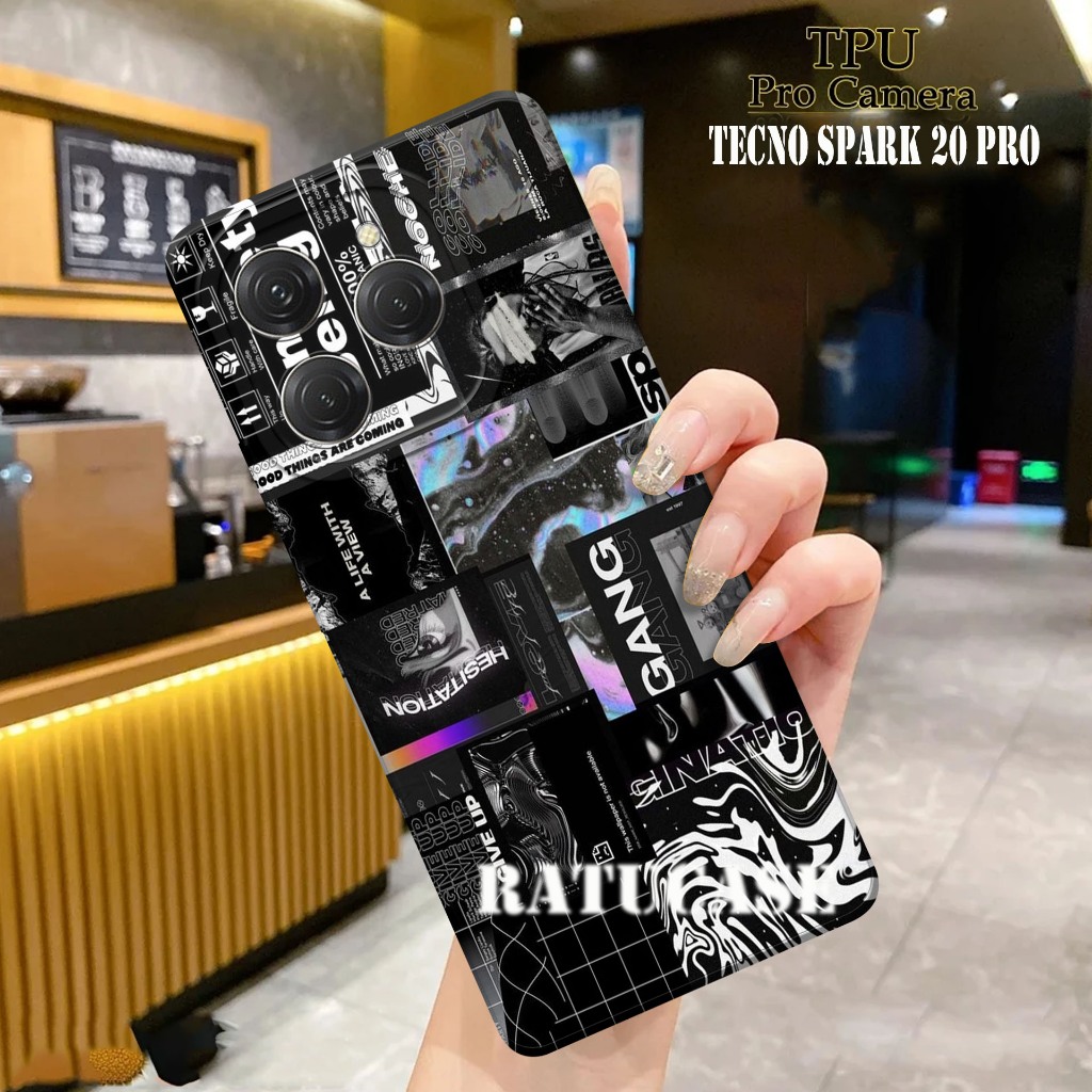 CASE TECNO SPARK 20 PRO SPARK 20 SPARK 20C - Softcase Pro Camera Tecno Spark 20 MOTIF  Case Pro Came