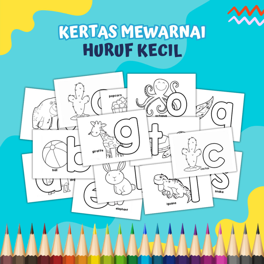 MIMU - Kertas Mewarnai Anak TK & PAUD - Tema Alfabet Kecil