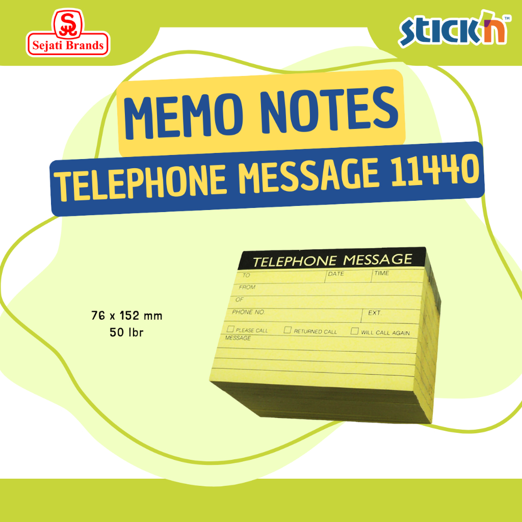 

Stick'n Beautone 11440 TELPHONE MESSAGE - Sticky Note