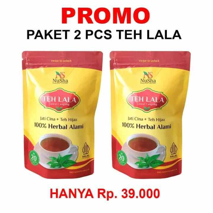

2 TEH LALA Lancar Langsing Jati Cina + Teh Hijau 100% herbal alam