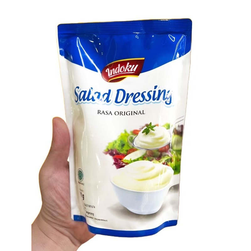 

Indoku Salad Dressing Rasa Original 500gr kemasan Pouch Biru