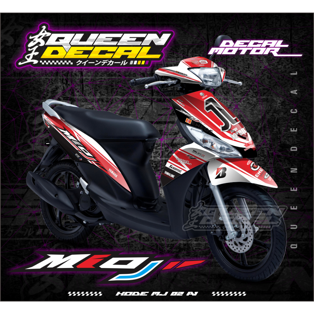 Stiker Full Body Aksesoris Motor Mio J Desain Variasi Bisa Custom - MJ