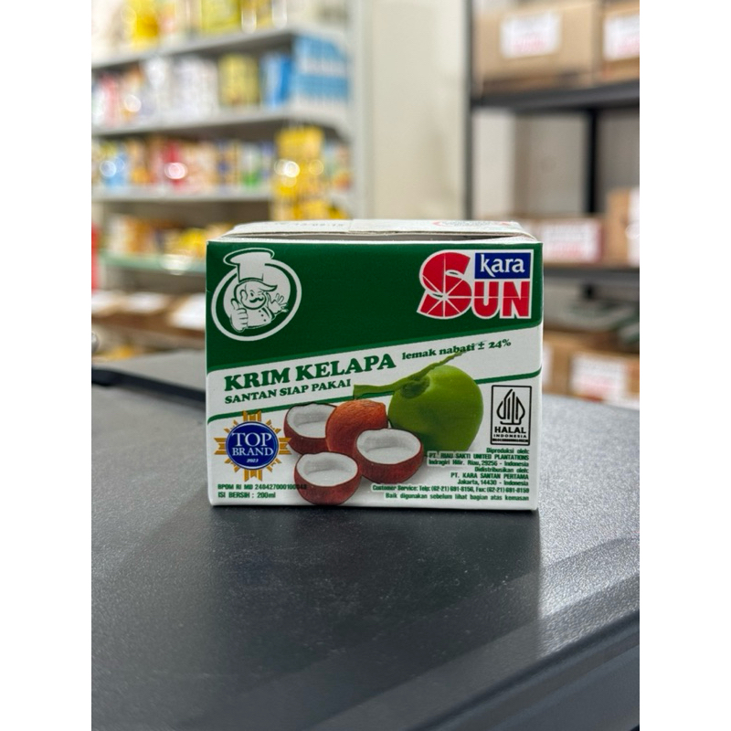 

Sun Kara krim kelapa santan siap pakai 200ML