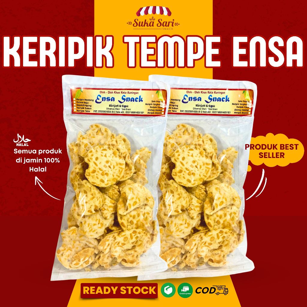 

Keripik Tempe Oven Mini Gurih Renyah | Snack Cemilan Oleh-Oleh Bandung | Sukasari Snack