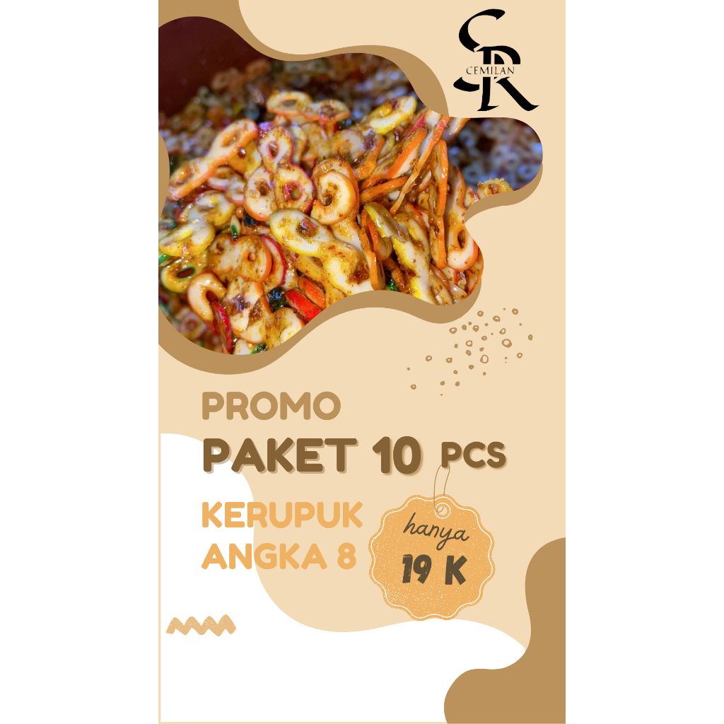 

PROMO KERUPUK ANGKA DELAPAN BELI 1 DAPAT 10 MAKANAN RINGAN PEDAS ORIGINAL DAUN JERUK KEMASAN 50 GR