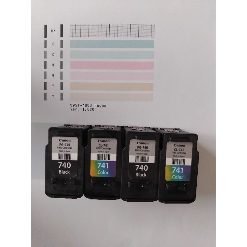 Catridge Tinta Canon PIXMA MG3570 PG-740, MG3570 CL-741 Siap Pakai
