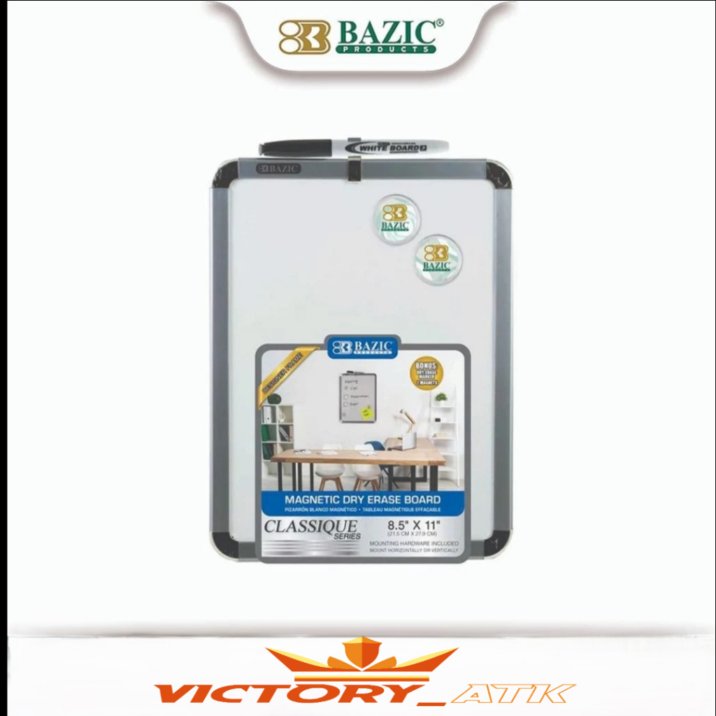 

Magnetic Dry Erase Board Bazic 8.5"x 11" - Papan Tulis Magnet