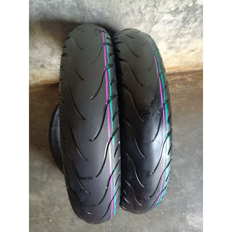 sepasang ban michelin r14 100/80 & 110/80 second tubles