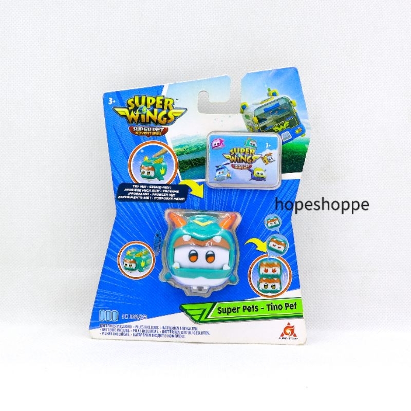 Super Wings Super Pets Tino Pet Original Alpha Group Action Figure Face Changer