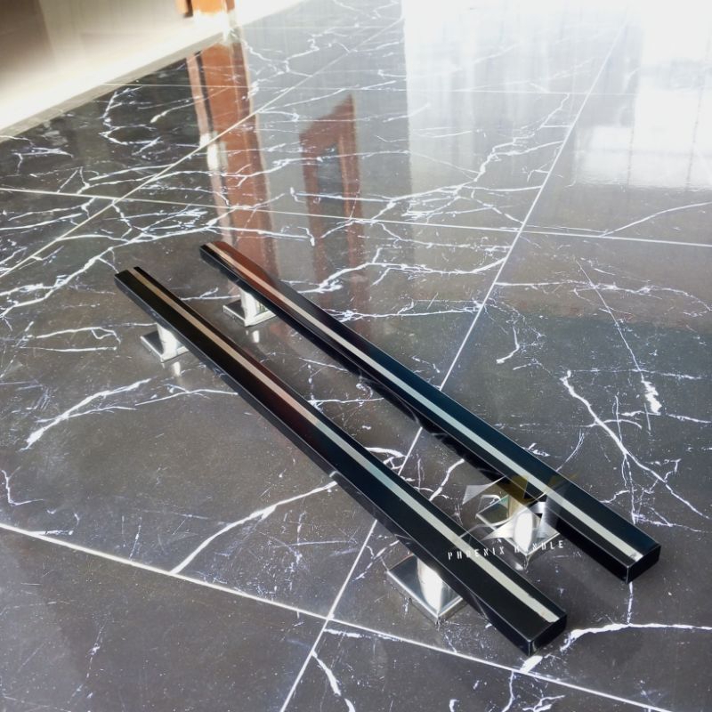 Phoenix handle pintu hitam 60cm 80cm 100 cm pull handle gagang pintu tarikan pintu rumah elegan