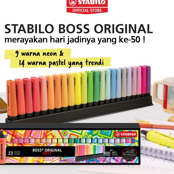 

Tawaran STABILO BOSS ORINAL Deskset 23s Set of 5 6 Free Pen 68 Hhlhter Marker Spidol Warna Warni Pastel Neon Stationery Alat Tulis
