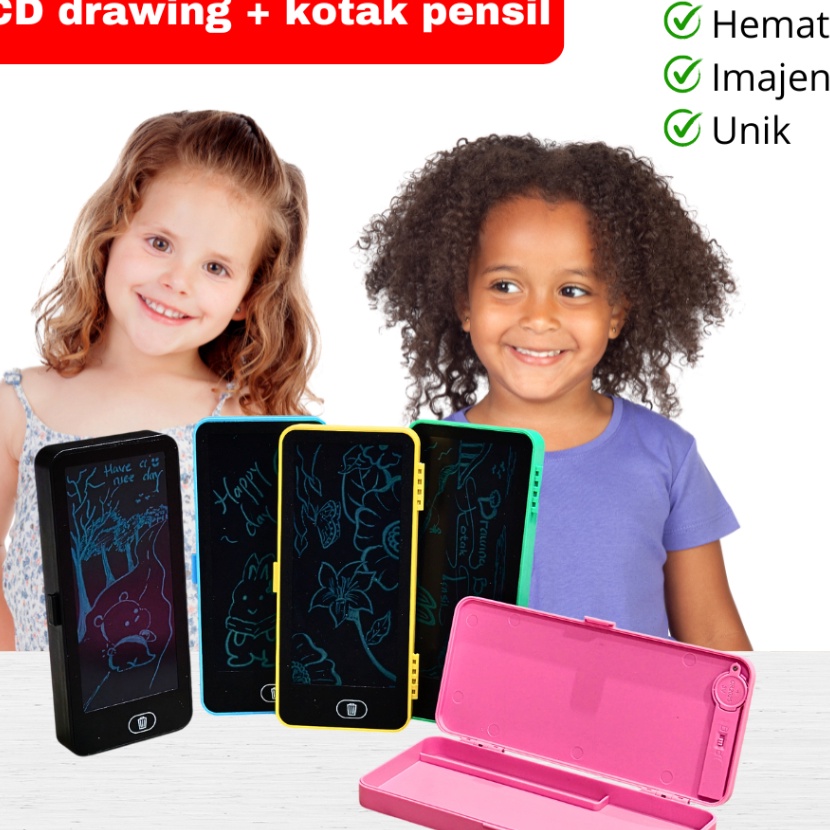 

HJ6 Drawing Box Kotak Pensil Dan Papan Coret Kreatif Anak Dengan Dital Pad Edukasi