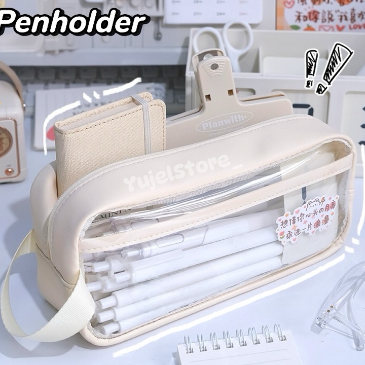 

Potongan Kotak Pensil Transparant Multifungsi Kosmetik Tempat Kosmetik Lucu