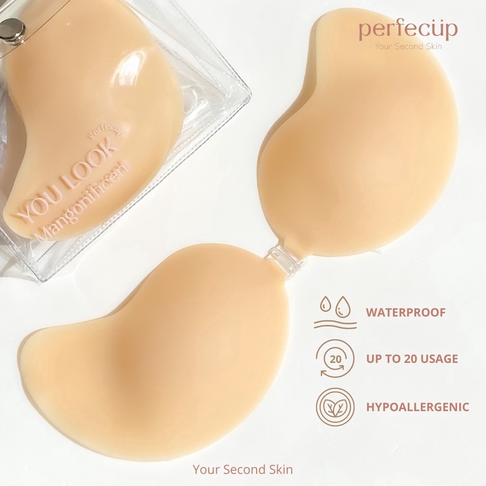 PERFECUP Mango Push Up Bra  DENGAN LEM Front Clip Push Up Bra Cup A  D Adhesive and reusable push up