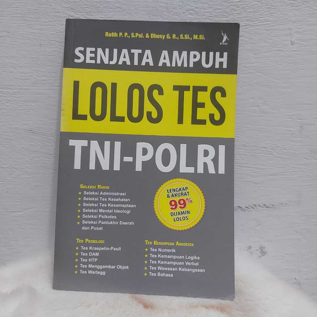 Buku Senjata Ampuh Lolos Tes TNI - Polri - Preloved Original