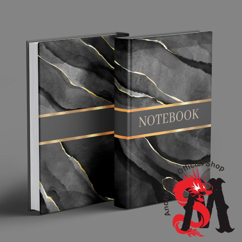 

Notebook Marble Hitam Aesthetic Buku Catatan Hardcover buku tulis Agenda buku diary aesthetic A5