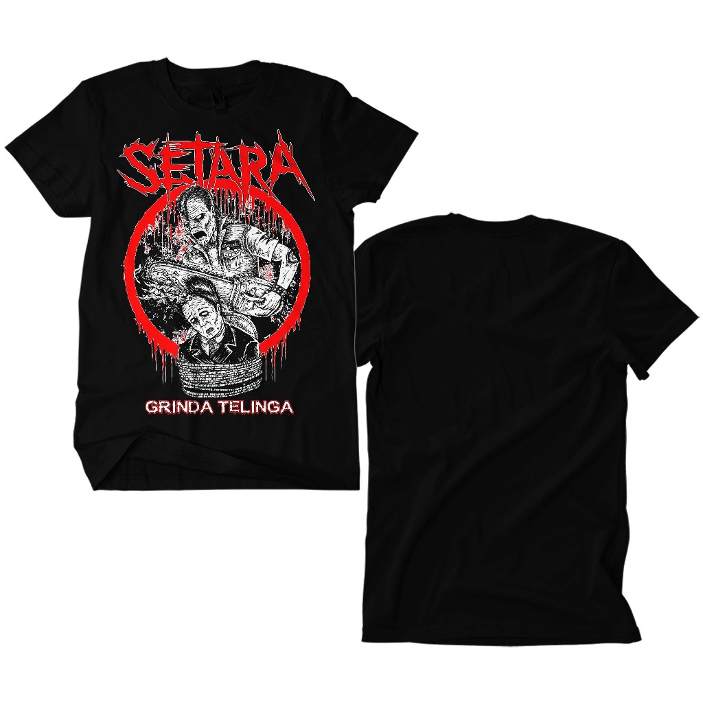 Kaos Band Punk Setara - Grinda Telinga hitam