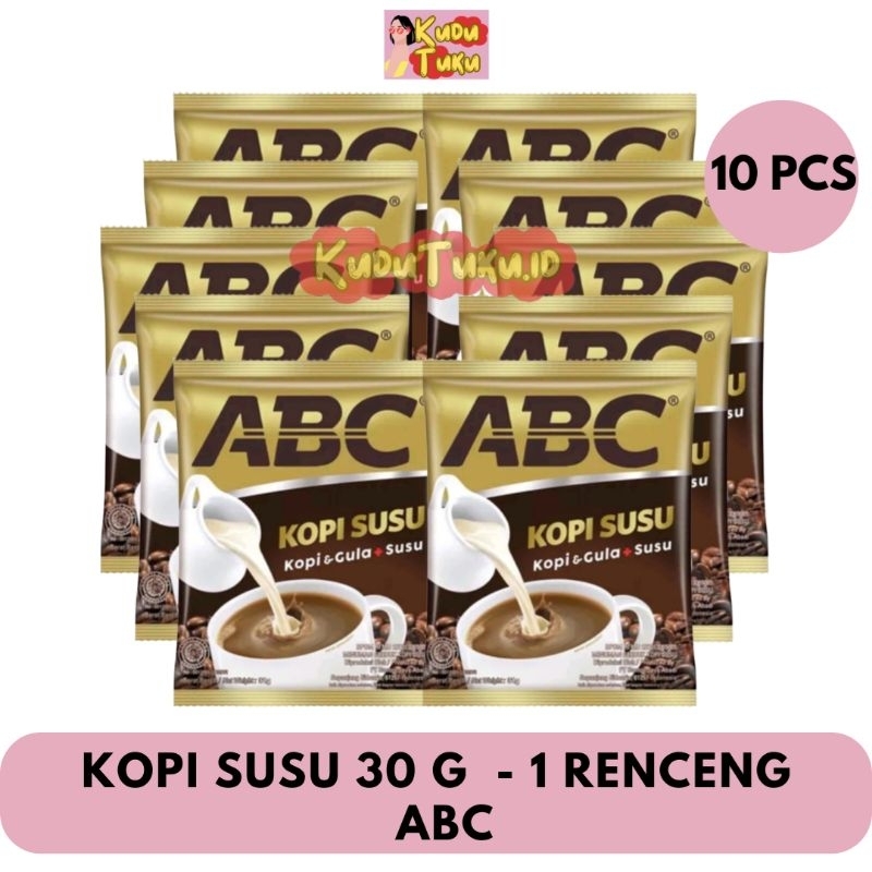 

10 PCS - ABC KOPI SUSU 30g 1 RENCENG - ABC KOPI GULA SUSU