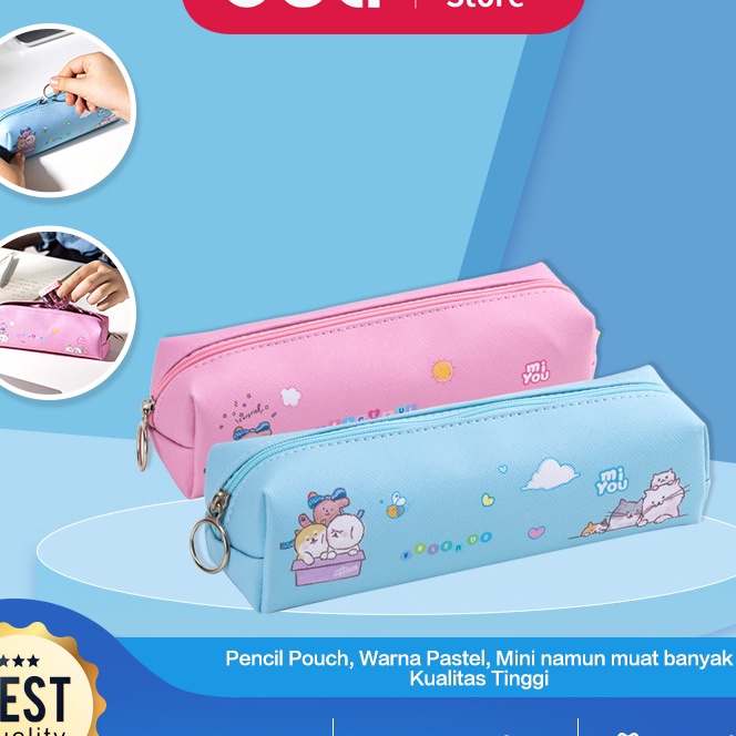 

Super Deli Pencil Pouch Tempat Pensil Mi You Warna Pastel Lucu 2 CM Muat EH92