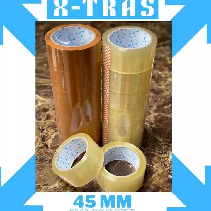 

Terbatas Lakban 45mm x 9 yard 1 Roll isi 6pcs