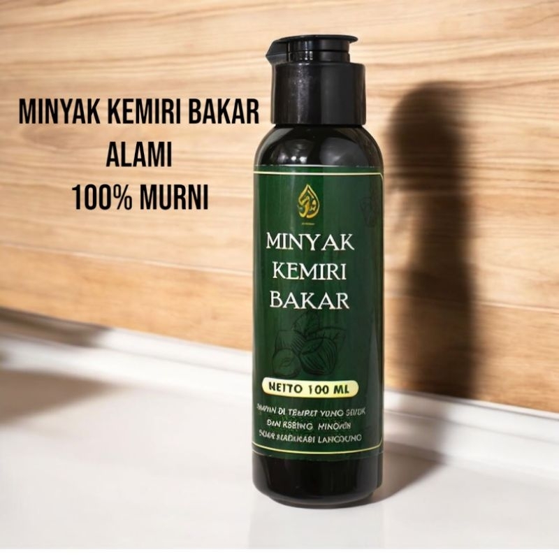 (COD) Minyak Kemiri Bakar Original Asli 100ml - Penumbuh Rambut Jenggot Kumis Alis Jambang / Mencega