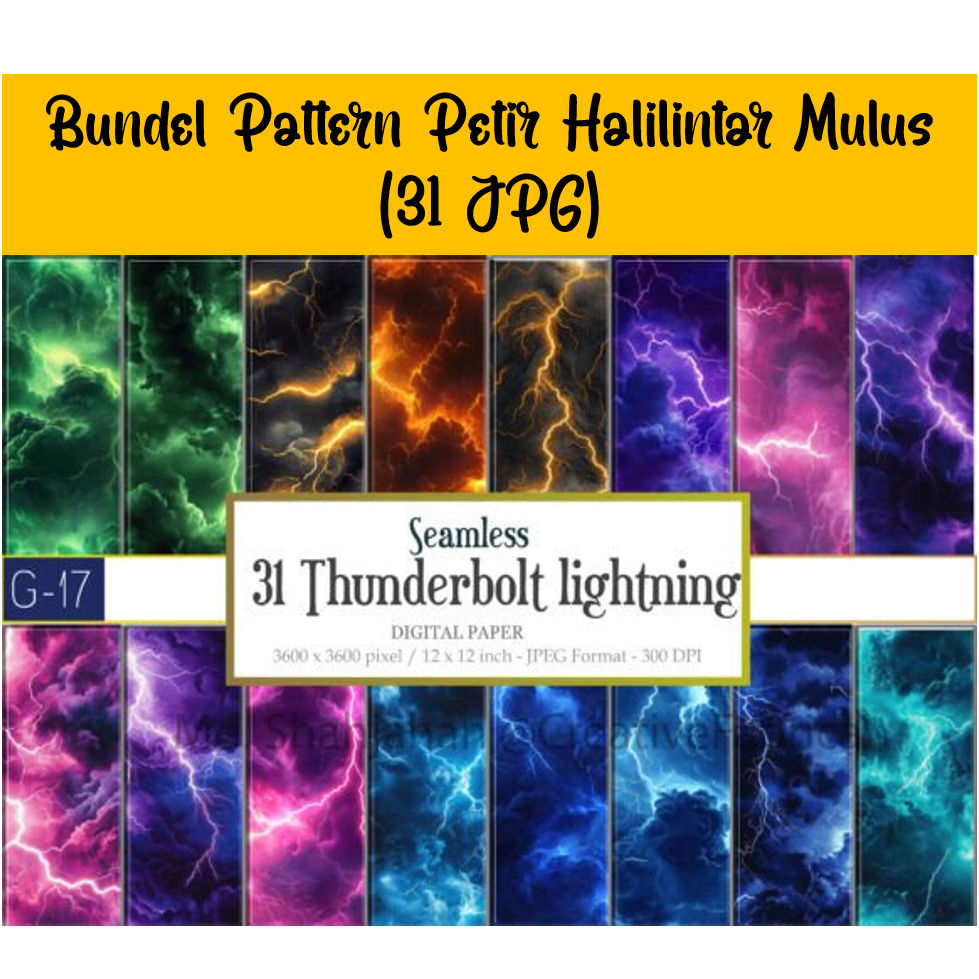 Bundel Pattern Petir Halilintar Mulus (31 JPG)