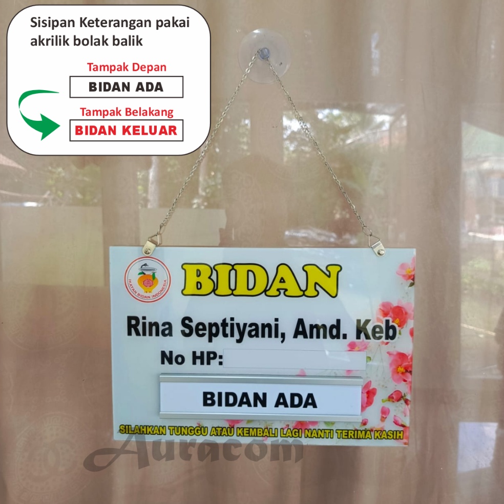 

ART P6U8 Papan Bidan Akrilik Papan Nama Bidan Akrilik Custom Papan Dokter PerawatDll Bahan Akrilik Free Desain