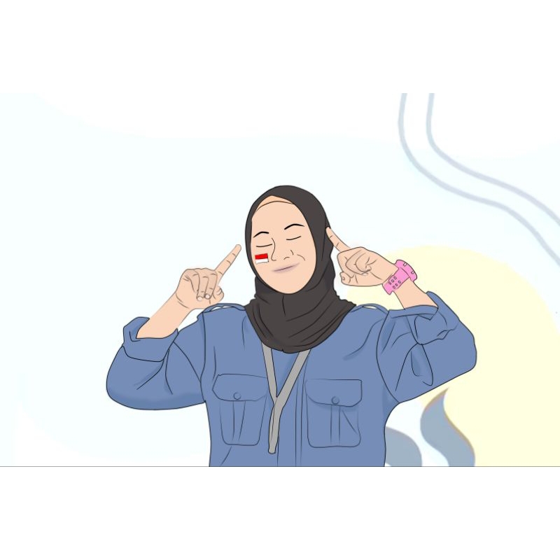 line art/ilustrasi wajah digital custom
