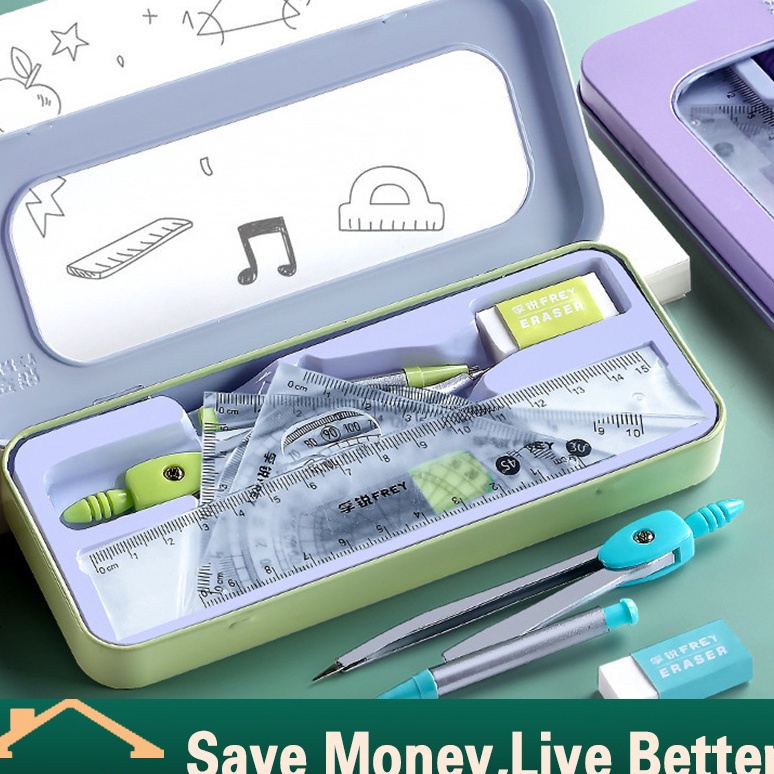 

KP8 Jangka Math Set 8in1 Math Set Penggaris Busur Mistar Jangka