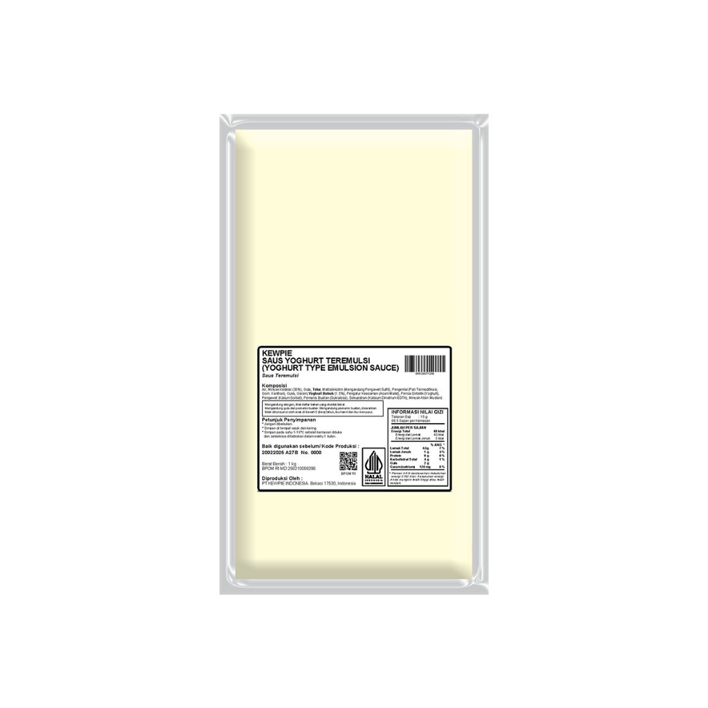 

Kewpie Yogurt Sauce / Kewpie Saus Yogurt Teremulsi - 1 Kg