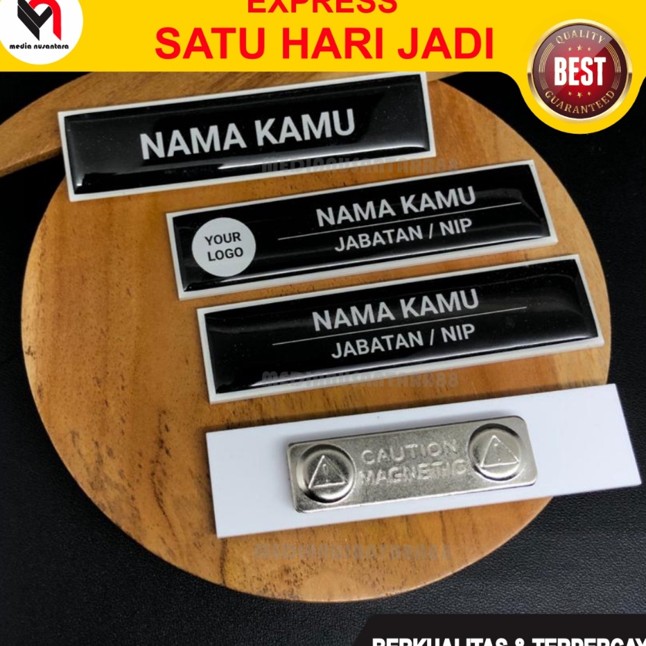 

Istimewa NAME TAG Papan Nama Dada Kilat Proses SATU JADI