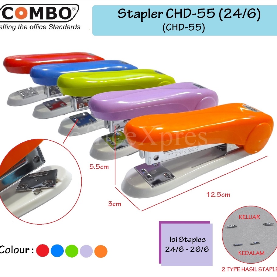 

KP8 Stapler HD55 Stapler Alat Staples No3 Hekter CHD55 Combo
