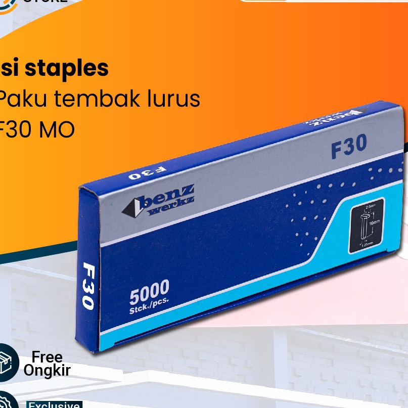 

FG2 BENZ F3 MO Isi Mesin Staples Paku Tembak Lurus Mata Gun Nailer F 3