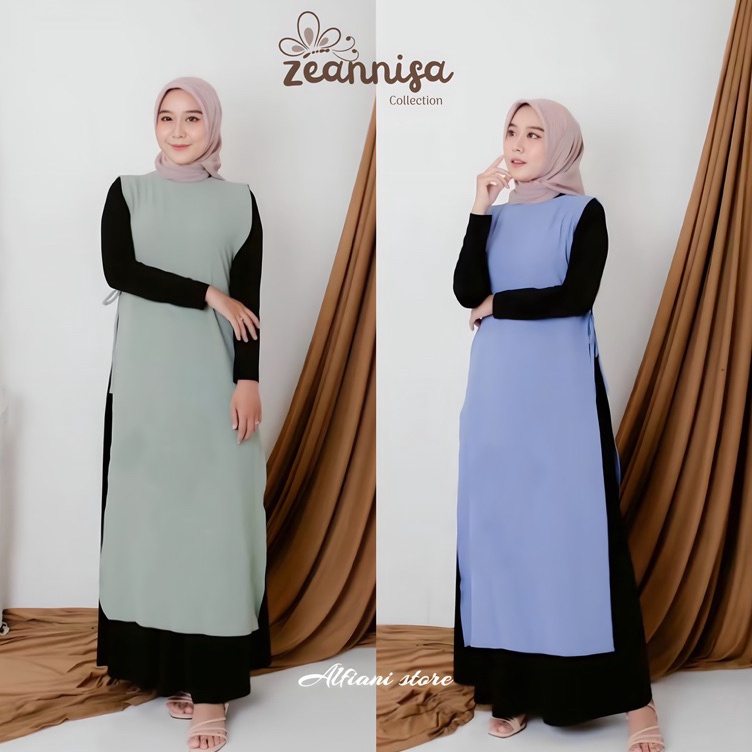 Outer Crinkle Luaran Wanita Kekinian  Luaran Gamis Long vest n E5H8