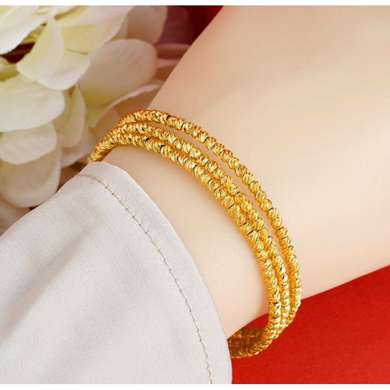 gelang bangle keroncong biji lada titanium copper alloy anti karat dan anti luntur bracelet JW100016