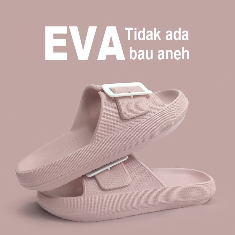 sandal karet wanita sandal crocs wanita Simple Elegan Sendal Selop Wanita sandal slop wanita rumah A