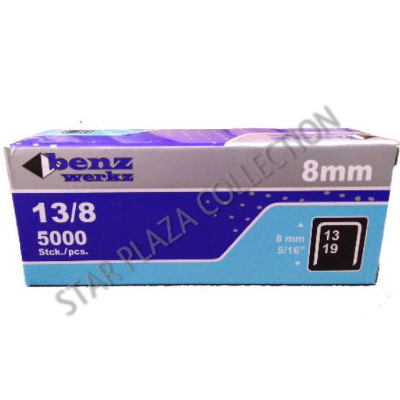 

HJ6 Isi Staples Manual Staples Tembak Guntacker Merek BENZ WERKZ Orinal Uk 138mm 8mm untuk Pengerjaan Jok Motor Jok Mobil Sofa Funiture Kayu Kursi