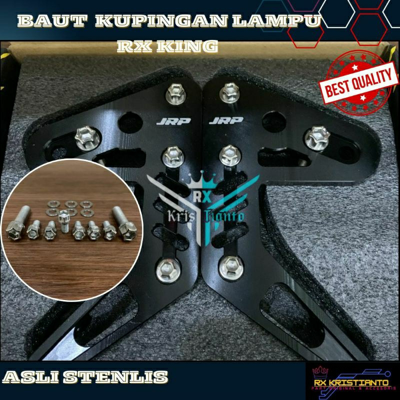 1 set 8pcs baut kupingan lampu depan oval baut L kecil besar rxking rx king new custom asli stainles
