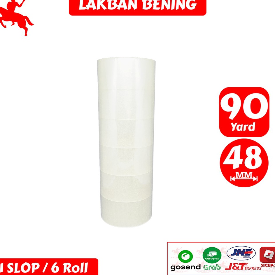 

KP8 Lakban OPP Tape Lakban Bening KSATRIA Tape 9 Yard 1 Slop