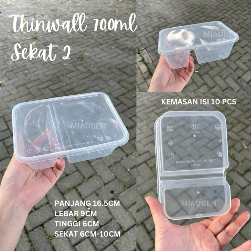 (10set) Thinwall sekat 2 700ml